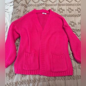 Women's Hot Pink Cardigan